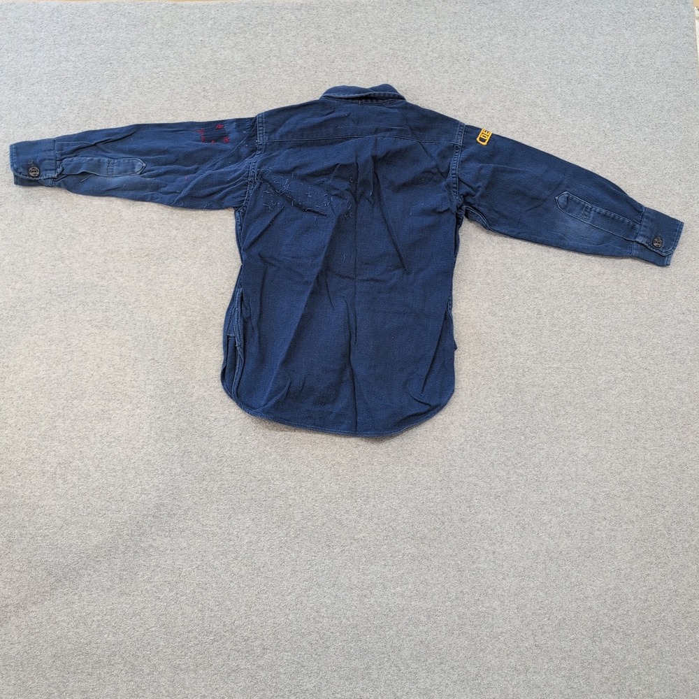 Vintage Boys Cub Scouts BSA Blue Denim Long Sleeve Button Up Shirt Patches - Picture 4 of 4